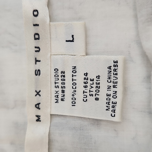 Max Studio Y2K White Black Mini Skirt. Size L - Picture 5 of 9